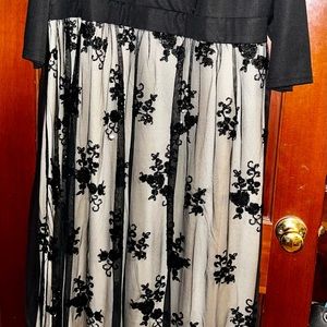 Black and gold sequin cocktail dress